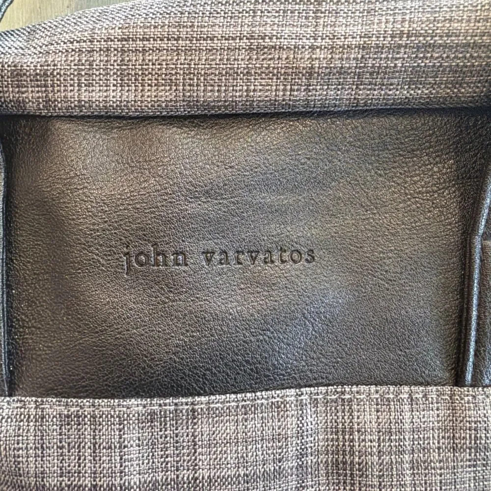 John‎ Varvatos Gray & Black Weekender Gym Travel Duffle Bag Carry On